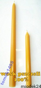 Komplet 10 szt.świeca długość 30cm  wosk pszczeli