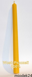 Komplet 10 szt.świeca sześciokątna długość 24cm